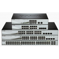 Switch sieciowy zarządzalny D-Link DGS-1210-24P 24-porty 10/100/1000 Gigabit PoE 4 porty COMBO GEth (RJ45)/MiniGBIC (SFP)
