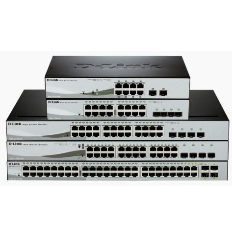 Switch sieciowy zarządzalny D-Link DGS-1210-24P 24-porty 10/100/1000 Gigabit PoE 4 porty COMBO GEth (RJ45)/MiniGBIC (SFP)