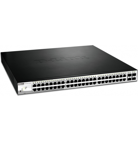 Switch sieciowy zarządzalny D-Link DGS-1210-52MP 48 portów 1000BaseT (RJ45) 4 porty MiniGBIC (SFP)