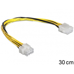 DELOCK 83342 Delock przedłużacz kabla zasilającego EPS(M) -> EPS(F) 8PIN, 30cm