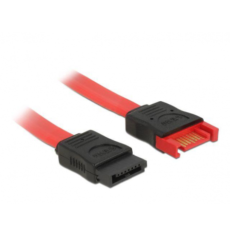 DELOCK 83952 Delock kabel przedłużacz SATA 6 Gb/s (męski/żeński) 20cm czerwony