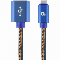 GEMBIRD CC-USB2J-AMLM-1M-BL Gembird Kabel USB do 8-pin (metalowe wtyki, oplot nylonowy denim - jeans) 1m