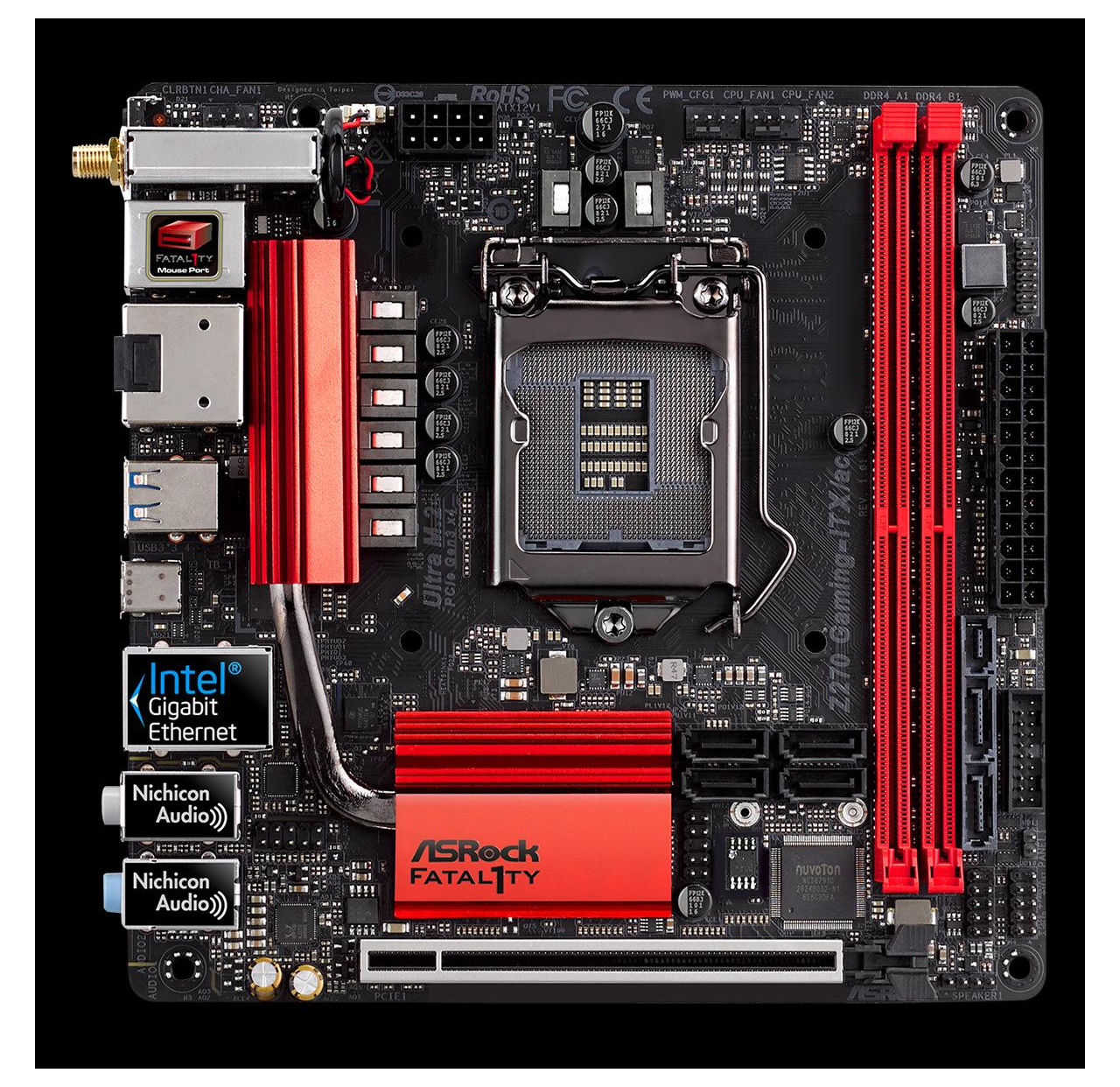 Płyta główna ASRock Z270 Gaming-ITX/ac,INTEL Z270 Series,LGA1151,2 DDR4,2xM.2(1for SSD 1WiFi)