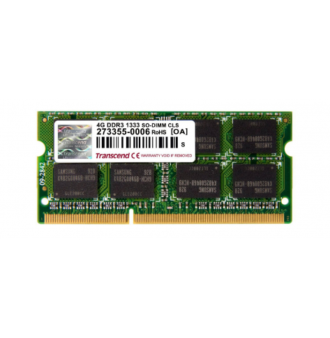 Pamięć Transcend Apple Series 4GB DDR3 1333MHz CL9 SODIMM 2Rx8