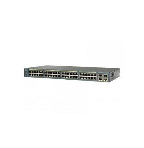 Switch Cisco WS-C2960+48PST-S Catalyst 2960 Plus 48 10/100 PoE + 2 1000BT + 2 SFP LAN Lite