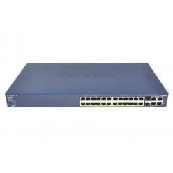 Switch sieciowy zarządzalny Netgear FS728TP-100EUS 24 porty 10/100 PoE 2 porty Gigabit 2 porty Combo (RJ45/SFP)