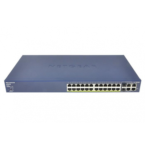 Switch sieciowy zarządzalny Netgear FS728TP-100EUS 24 porty 10/100 PoE 2 porty Gigabit 2 porty Combo (RJ45/SFP)