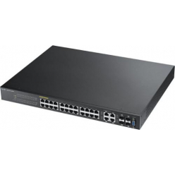 Switch Zyxel GS2210-24HP 24-port GbE L2 PoE , 4x GbE combo (RJ45/SFP) ports