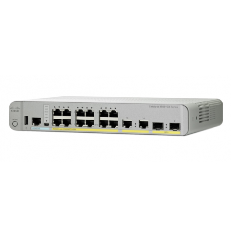 Switch Cisco WS-C3560CX-12PD-S Catalyst 3560-CX 12 Portów 10/100/1000 (PoE+) 2 porty combo SFP+