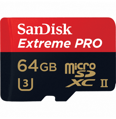 Karta pamięci SANDISK EXTREME PRO microSDXC 64 GB 275MB/s Class 10 U3 UHS-II + adapter USB 3.0