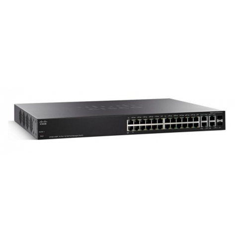 Switch Cisco SF350-24MP 24-porty 10/100 (PoE+) 2 zestawy Gigabit SFP 2 porty Gigabit SFP