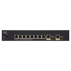 Switch Cisco SG350-10MP 8 portów 10/100/1000 (PoE+) 2 zestawy Gigabit SFP