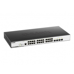 Switch sieciowy zarządzalny D-Link DGS-3000-28LP 24-Porty 10/100/1000Mbps PoE 4 porty COMBO GEth (RJ45)/MiniGBIC (SFP)