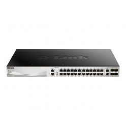 Switch sieciowy zarządzalny D-Link xStack DGS-3130-30TS 24 porty 1000BASE-T 2 porty 10GBASE-T 4 porty SFP+