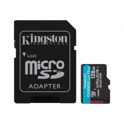 Karta pamięci Kingston 128GB microSDXC Canvas Go Plus 170R A2 U3 V30 Card + ADP