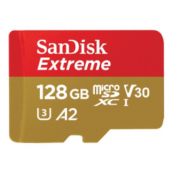 Karta pamięci SanDisk microSDXC 128 GB 160/90 MB/s A2 C10 V30 UHS-I U3 Mobile