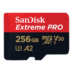 Karta pamięci SANDISK EXTREME PRO microSDXC 256GB 170/90 MB/s A2 C10 V30 UHS-I U3