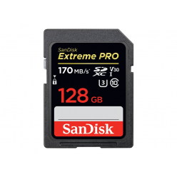 Karta pamięci Sandisk Extreme PRO SDXC 128GB R/W 170/90 MB/s C10, U3, V30