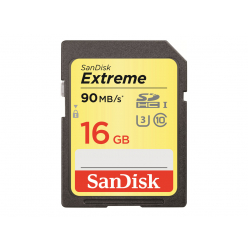 Karta pamięci SanDisk Extreme SDHC 16GB 90MB/s Class 10 UHS-I U3