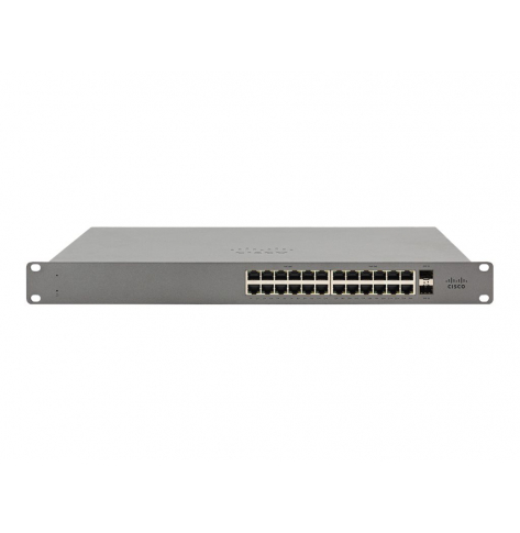 Switch Cisco Meraki Go GS110-24P 24 porty 10/100/1000 (PoE+) 2 porty SFP (mini-GBIC) (uplink)
