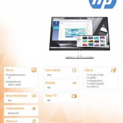 Monitor HP E27q G4 27 IPS QHD 3yr