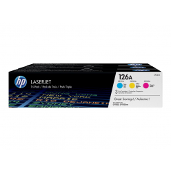 Toner HP 126A 3-Pak CYM | Color LaserJet Pro CP1025