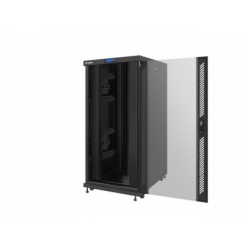 Szafa serwerowa Lanberg stojaca 19 cali 27U 800x1000mm czarna (drzwi szklane LCD) 