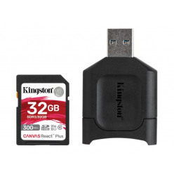 Karta pamięci Kingston 32GB SDHC React Plus SDR2 + MLP SD Reader