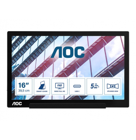 Monitor AOC I1601P 15.6 FHD IPS 60Hz 5ms 220cd/m2 USB-C/Display Link