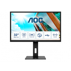 Monitor AOC Q32P2CA 31.5 IPS QHD 250cd/m2 75Hz 4ms 2xHDMI DP USB type C with DP Pivot Speakers