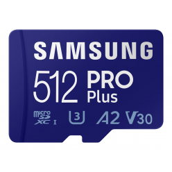 Karta pamięci SAMSUNG PRO Plus 512GB microSDXC UHS-I U3 160MB/s Full HD 4K UHD memory card including USB card reader