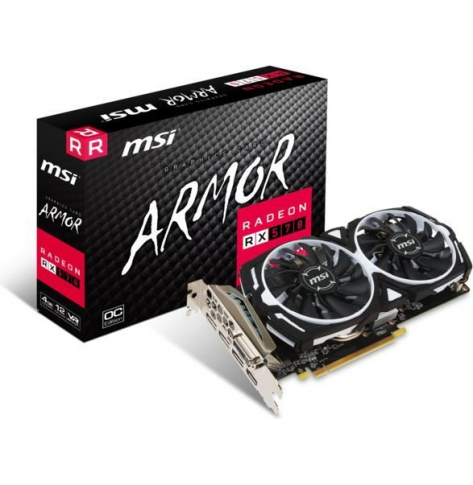 Karta graficzna MSI RX 570 ARMOR OC Radeon RX 570 4GB DL-DVI-D/HDMI/DP 3/ATX - Towar po naprawie (P)