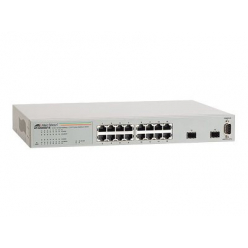 Switch WebSmart Allied 16 portów 1000Base-T RJ-45 1 szeregowy (RS-232) DB-9 2 GBIC