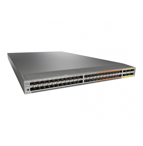 Switch Cisco NexusN5K-C5672UP 32 porty 1 Gigabit/ 10 Gigabit SFP+ 16 portów combo 1 Gigabit/ 10 Gb Ethernet/2/4/ Kanał światłowodowy 8 Gb/ FCoE SFP+ 6 portów Ethernet 40 Gb/ FCoE QSFP+ (zgodność z kablami typu breakout)