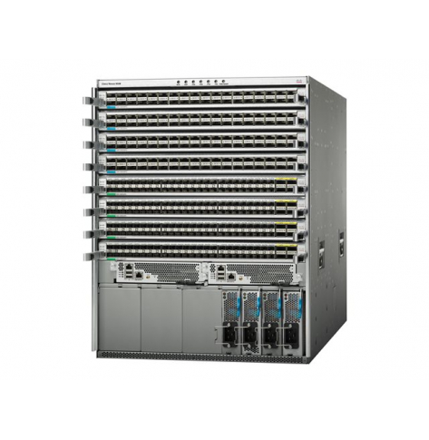 Switch Cisco Nexus N9K-C9508-B1 18 gniazd / 12 (wolnych) gniazd rozszerzających / 6 zainstalowanych
