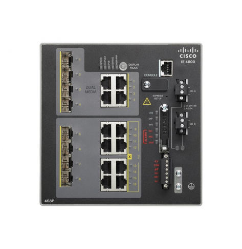 Switch Cisco IE-4000-4S8P4G-E 4 porty SFP 8 portów 10/100 (PoE+) 4 zestawy Gigabit SFP