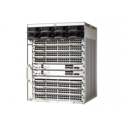 Switch Cisco Catalyst 9410R-96U-BNDL-E 8 (wolnych) gniazd liniowych 2 (wolne) gniazda nadzorcy