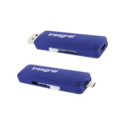 Pamięć USB Integral 64GB USB3.0 BLUE UP TO R-100 W-30 MBS