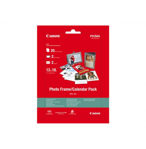 CANON 2xPhotoframe / Calender 2x white envelopes Canon papier fotograficzny Plus polysk II (PP-201) 20 Sheet