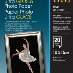 EPSON papier fotograficzny Ultra polysk 10x15 20sheet for Stylus R200 R300 R320 R800 RX425 RX500 RX600 RX620 C43 44 45 46 62