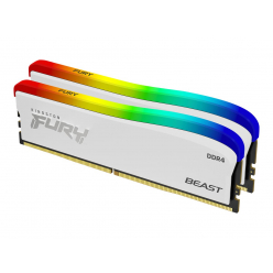 Pamięć Kingston 32GB 3600MT/s DDR4 CL18 DIMM Kit of 2 FURY Beast White RGB SE