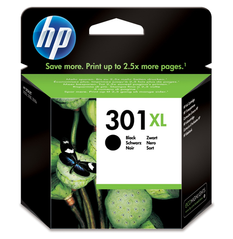 Tusz HP 301XL czarny, wysoka wydajność | 430 str.