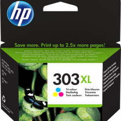 Tusz HP 303XL CMY, wysoka wydajność | 415 str.