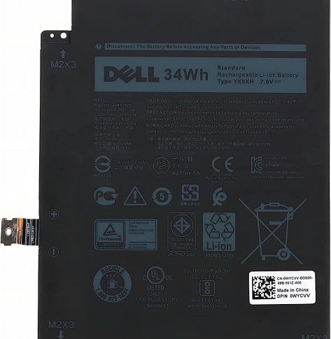 Bateria Dell 2-cell 34WH 3YWR T16KJ