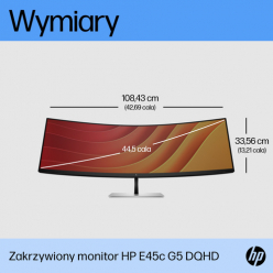 Monitor HP E45c G5 44.5 Curved DQHD 32:09 HDMI DP