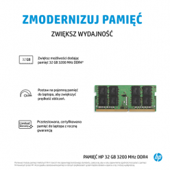 Pamięć HP 32GB DDR4 1x32GB 3200 SODIMM Memory -WW