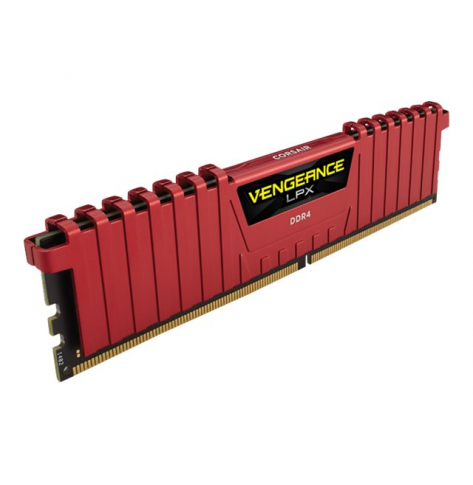 Pamięć CORSAIR 8GB RAMKit 2x4GB DDR4 2666MHz 2x288Dimm 16-18-18-35 1.2v Vengeance LPX czerwony Heatspreader