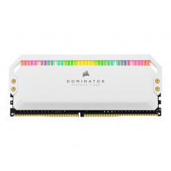 Pamięć CORSAIR DDR4 3200MHz 32GB 4x8GB DIMM 16-18-18-36 XMP 2.0 Base SPD2666 DOMINATOR PLATINUM RGB White Heatspreaders RGB LED