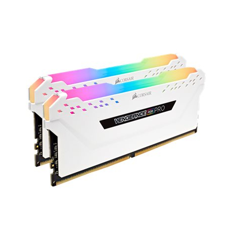Pamięć CORSAIR DDR4 3600MHz 16GB 2 x 288 DIMM Vengeance RGB PRO White Heat spreader RGB LED 1.35V XMP 2.0
