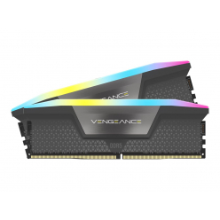 Pamięć CORSAIR VENGEANCE RGB 32GB 2x16GB DDR5 6000MT/s DIMM 36-36-36-76 Std PMIC AMD EXPO Cool Grey Heatspreader czarny PCB 1.35V
